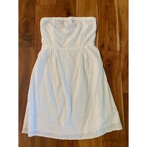 White strapless old navy dress